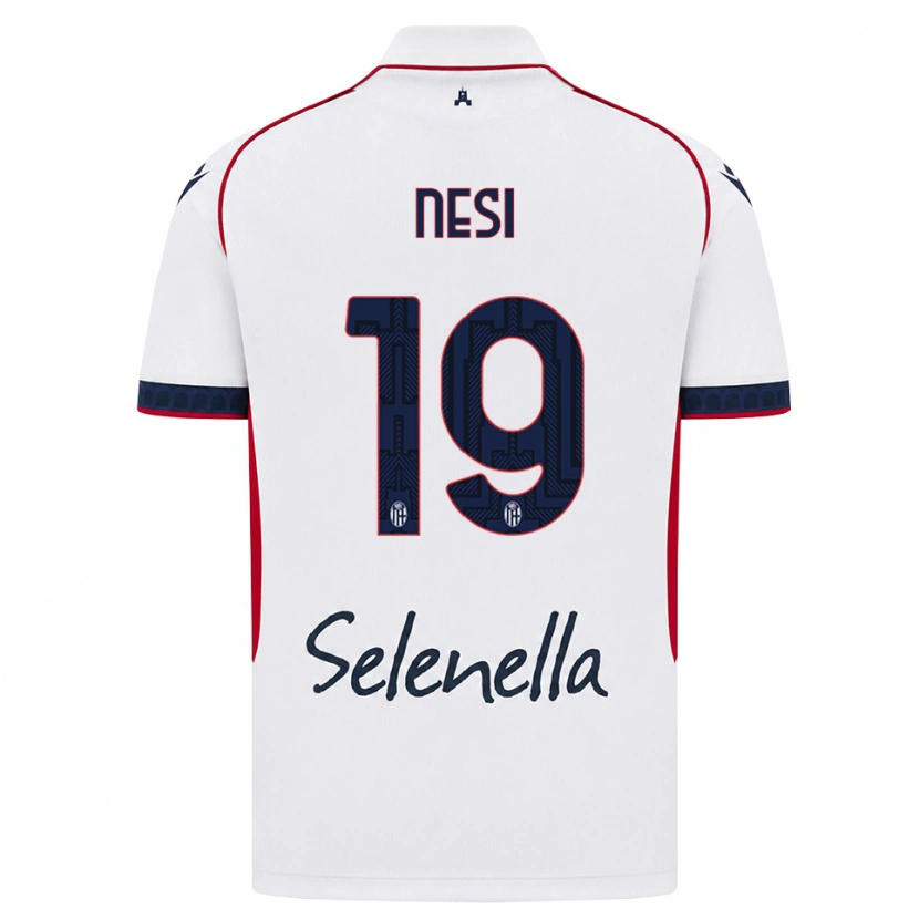 Danxen Mænd Luca Nesi #19 Hvid Rød Kongelig Blå Udebane Spillertrøjer 2026/27 Trøje T-Shirt
