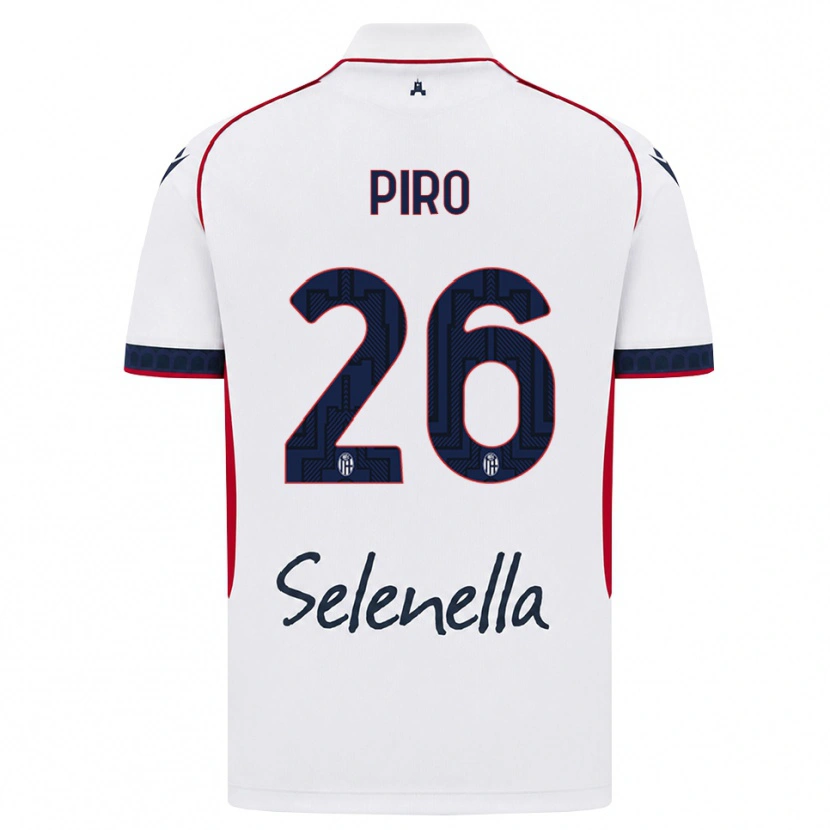 Danxen Mænd Christian Piro #26 Hvid Rød Kongelig Blå Udebane Spillertrøjer 2026/27 Trøje T-Shirt