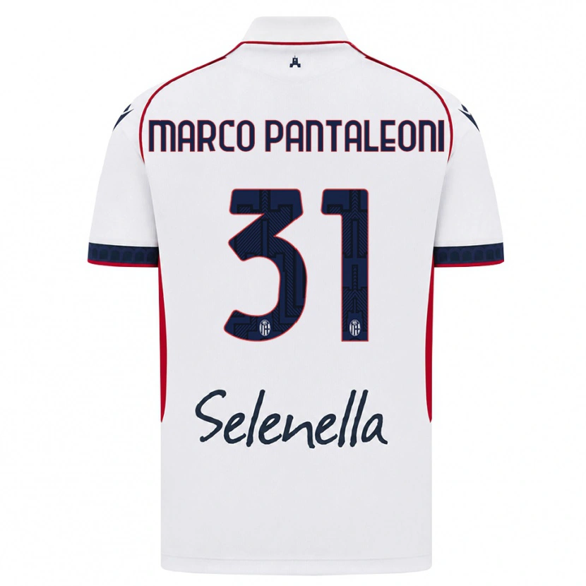 Danxen Mænd Gian Marco Pantaleoni #31 Hvid Rød Kongelig Blå Udebane Spillertrøjer 2026/27 Trøje T-Shirt