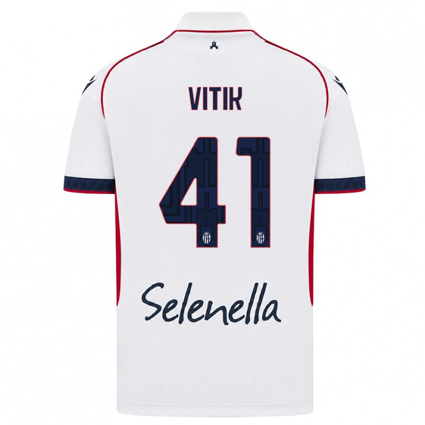Danxen Mænd Martin Vitík #41 Hvid Rød Kongelig Blå Udebane Spillertrøjer 2026/27 Trøje T-Shirt