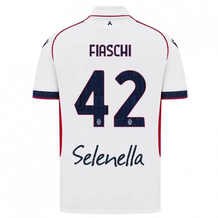 Danxen Mænd Marco Fiaschi #42 Hvid Rød Kongelig Blå Udebane Spillertrøjer 2026/27 Trøje T-Shirt