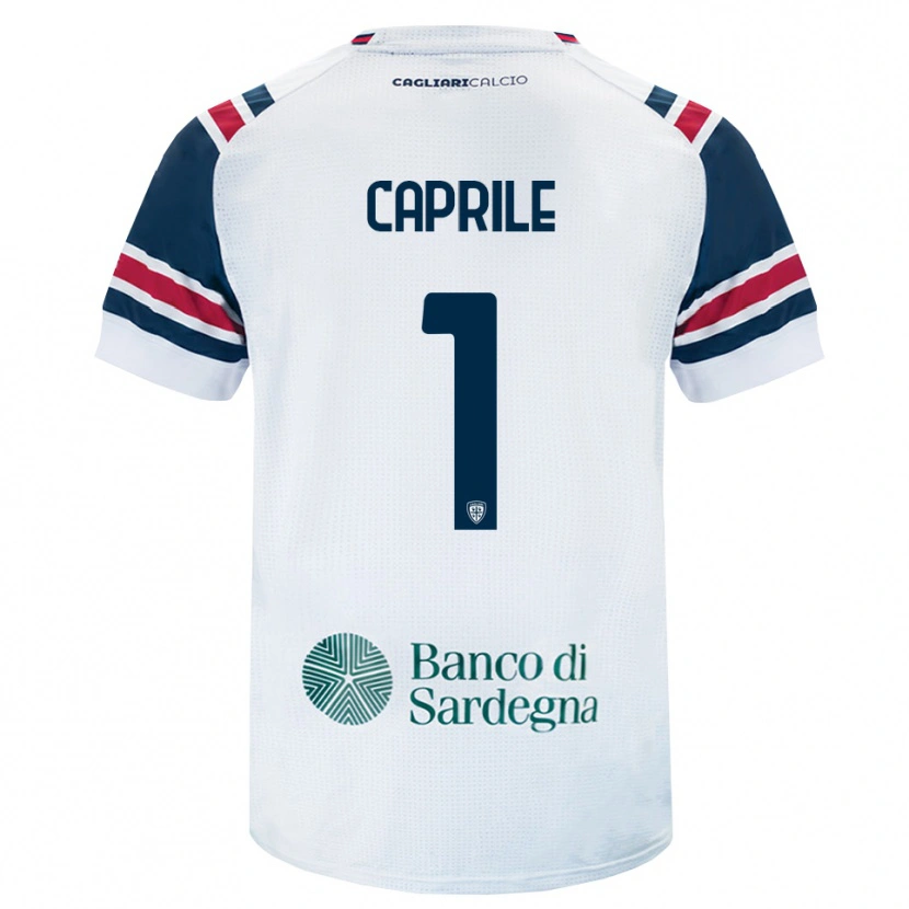 Danxen Mænd Elia Caprile #1 Hvid Rød Grøn Udebane Spillertrøjer 2026/27 Trøje T-Shirt