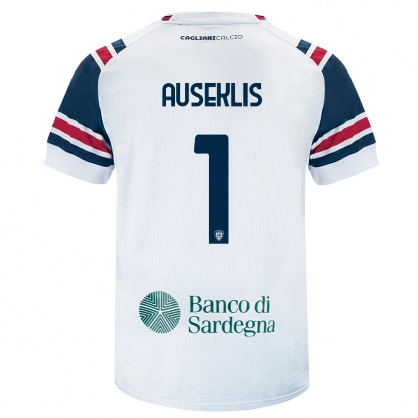 Danxen Mænd Henrijs Auseklis #1 Hvid Rød Grøn Udebane Spillertrøjer 2026/27 Trøje T-Shirt