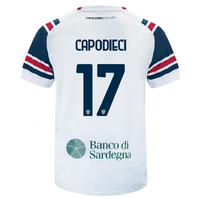 Danxen Mænd Loris Capodieci #17 Hvid Rød Grøn Udebane Spillertrøjer 2026/27 Trøje T-Shirt