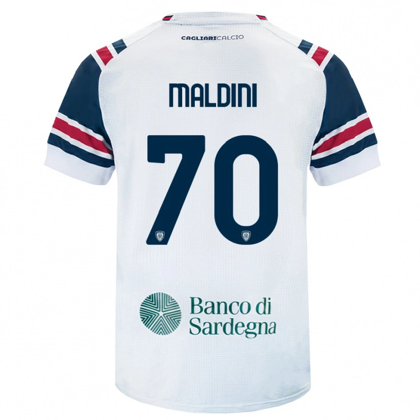 Danxen Mænd Daniel Maldini #70 Hvid Rød Grøn Udebane Spillertrøjer 2026/27 Trøje T-Shirt