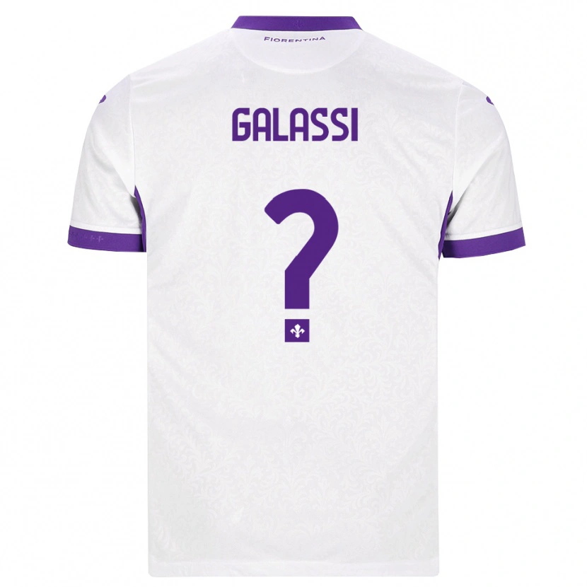 Danxen Mænd Andrea Galassi #0 Hvid Lilla Udebane Spillertrøjer 2026/27 Trøje T-Shirt
