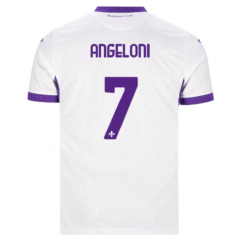 Danxen Mænd Alberto Angeloni #7 Hvid Lilla Udebane Spillertrøjer 2026/27 Trøje T-Shirt