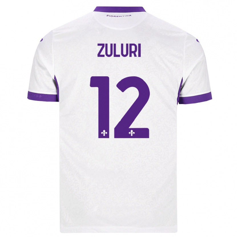 Danxen Mænd Athena Zuluri #12 Hvid Lilla Udebane Spillertrøjer 2026/27 Trøje T-Shirt