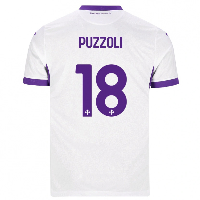 Danxen Mænd Giorgio Puzzoli #18 Hvid Lilla Udebane Spillertrøjer 2026/27 Trøje T-Shirt