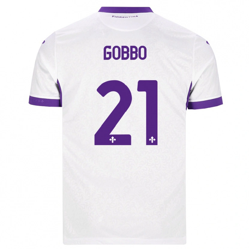 Danxen Mænd Angelo Gobbo #21 Hvid Lilla Udebane Spillertrøjer 2026/27 Trøje T-Shirt
