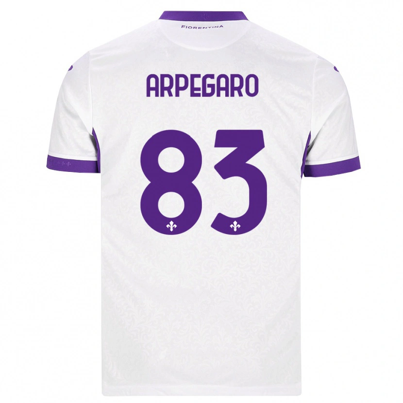 Danxen Mænd Sofia Arpegaro #83 Hvid Lilla Udebane Spillertrøjer 2026/27 Trøje T-Shirt