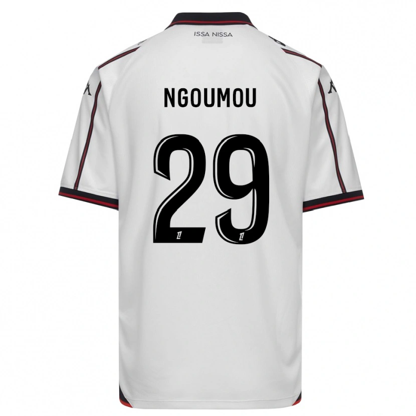 Danxen Mænd Nathan Ngoumou #29 Sort Hvid Udebane Spillertrøjer 2026/27 Trøje T-Shirt