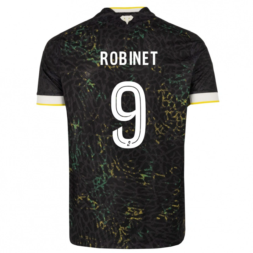 Danxen Mænd Thomas Robinet #9 Sort Hvid Gul Udebane Spillertrøjer 2026/27 Trøje T-Shirt