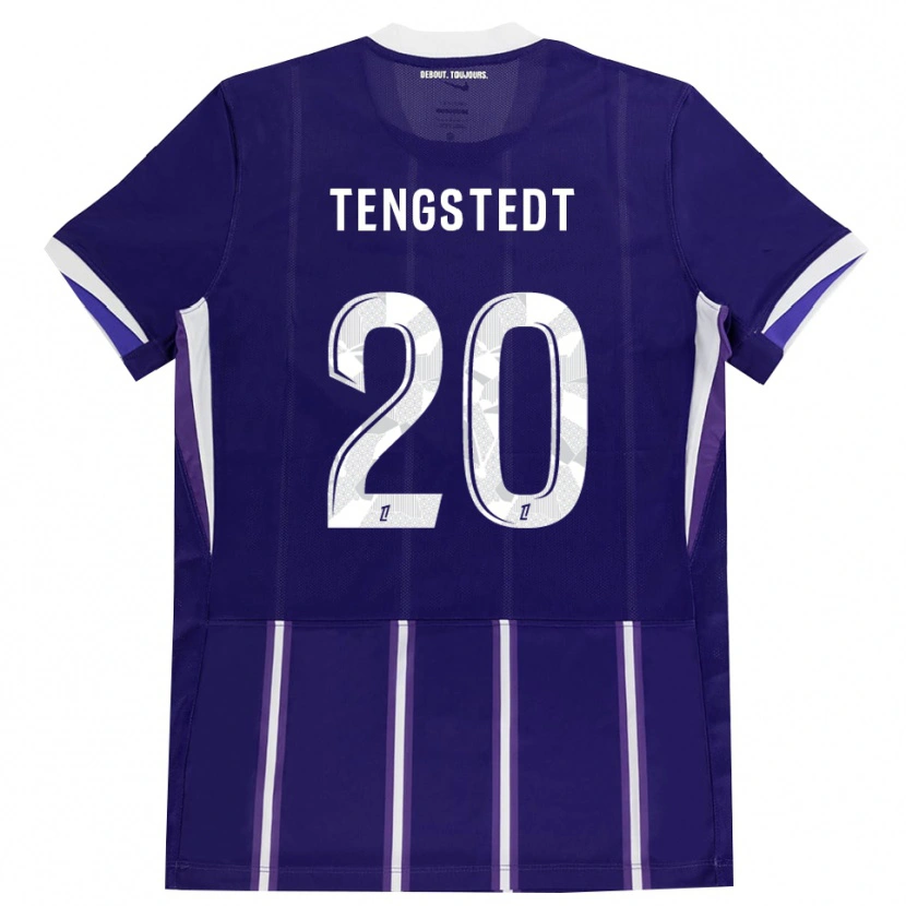 Danxen Kvinder Casper Tengstedt #20 Lilla Hvid Hjemmebane Spillertrøjer 2026/27 Trøje T-Shirt