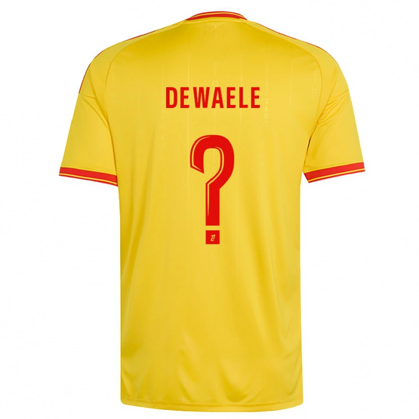 Danxen Kvinder Florian Dewaele #0 Guld Orange Rød Hjemmebane Spillertrøjer 2026/27 Trøje T-Shirt