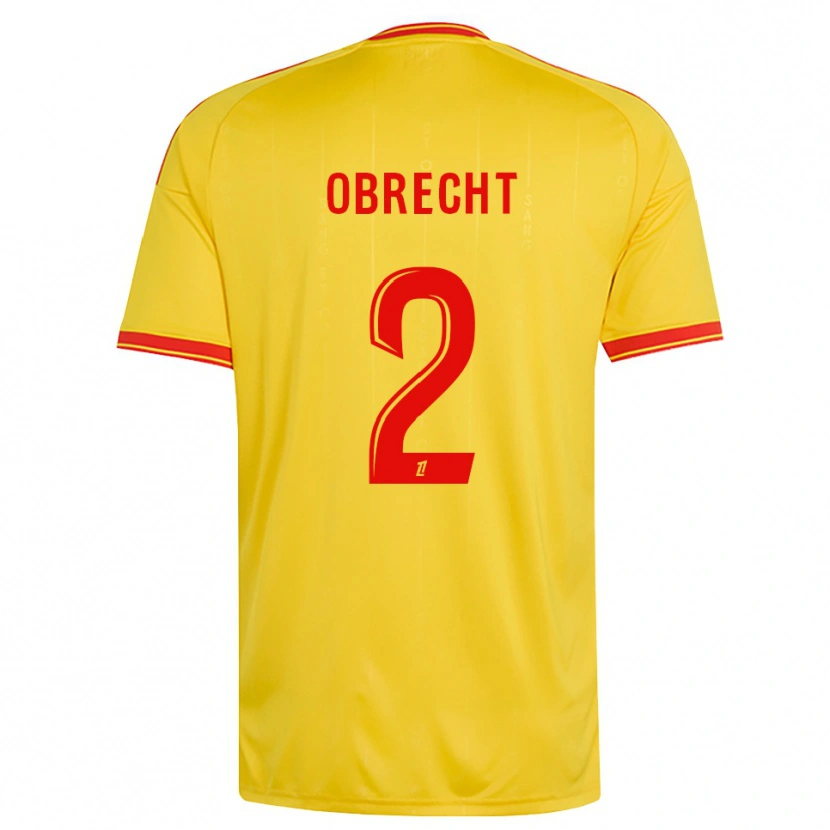 Danxen Kvinder Laura Obrecht #2 Guld Orange Rød Hjemmebane Spillertrøjer 2026/27 Trøje T-Shirt