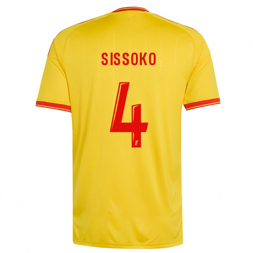 Danxen Kvinder Tidjane Sissoko #4 Guld Orange Rød Hjemmebane Spillertrøjer 2026/27 Trøje T-Shirt