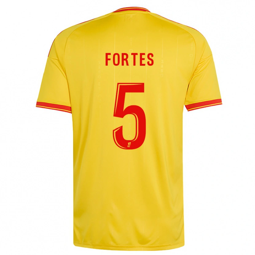 Danxen Kvinder Steven Fortes #5 Guld Orange Rød Hjemmebane Spillertrøjer 2026/27 Trøje T-Shirt