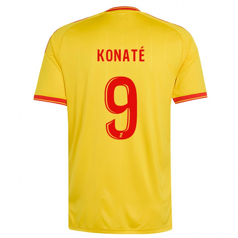 Danxen Kvinder Seybou Konaté #9 Guld Orange Rød Hjemmebane Spillertrøjer 2026/27 Trøje T-Shirt
