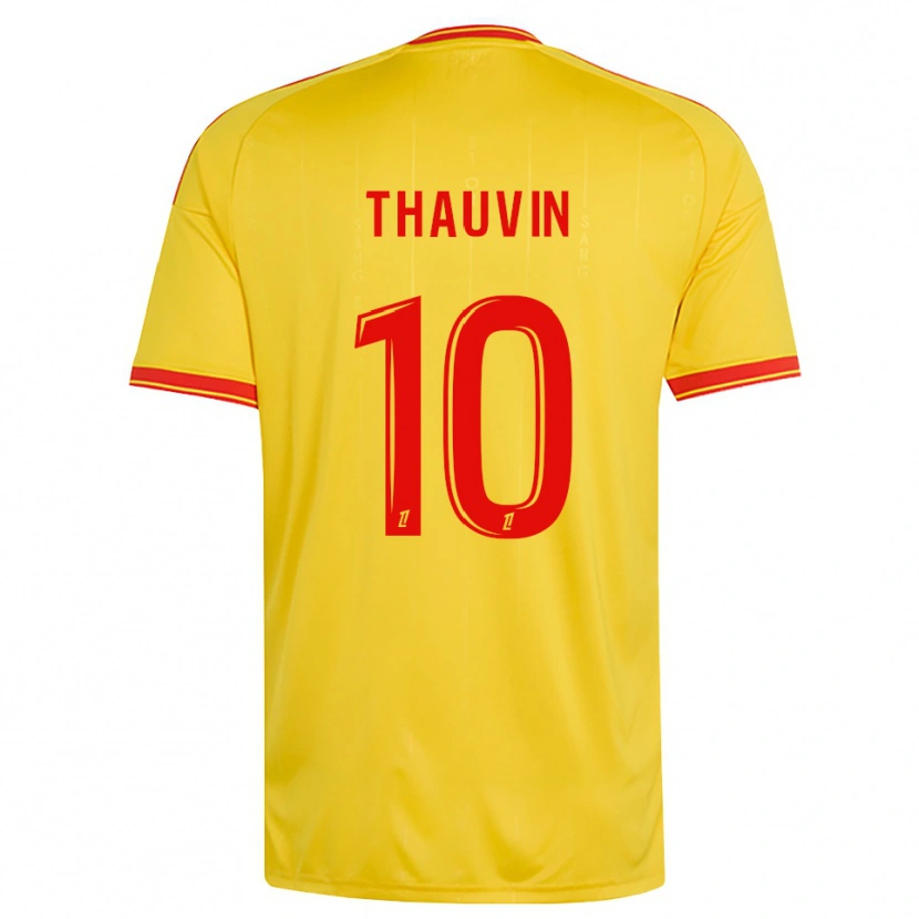 Danxen Kvinder Florian Thauvin #10 Guld Orange Rød Hjemmebane Spillertrøjer 2026/27 Trøje T-Shirt