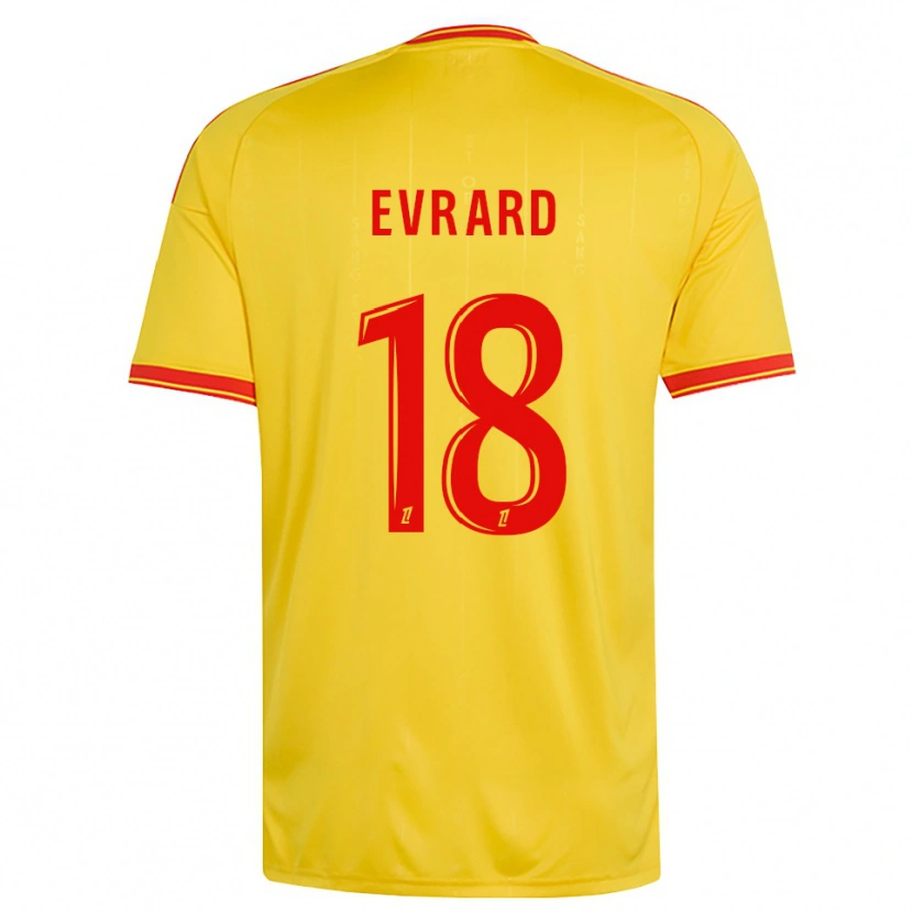 Danxen Kvinder Julia Evrard #18 Guld Orange Rød Hjemmebane Spillertrøjer 2026/27 Trøje T-Shirt
