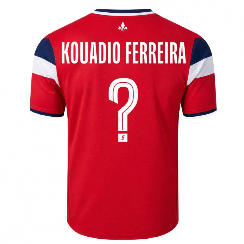 Danxen Kvinder Wilfrid Kouadio Ferreira #0 Rød Hvid Kongeblå Hjemmebane Spillertrøjer 2026/27 Trøje T-Shirt