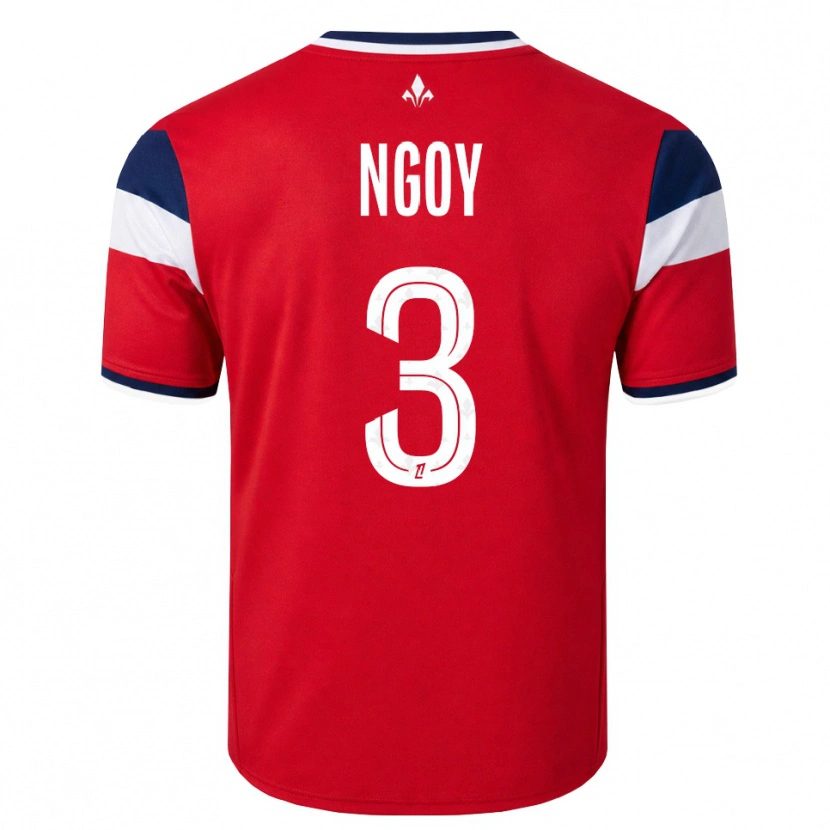 Danxen Kvinder Nathan Ngoy #3 Rød Hvid Kongeblå Hjemmebane Spillertrøjer 2026/27 Trøje T-Shirt