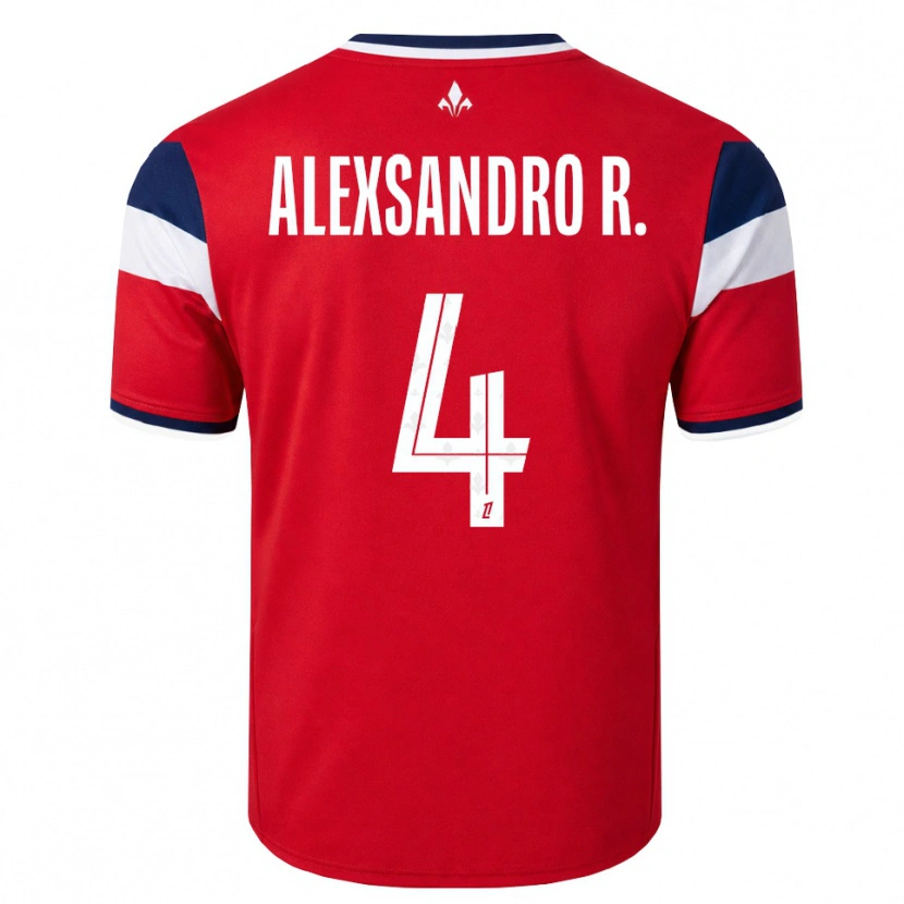 Danxen Kvinder Alexsandro Victor De Souza Ribeiro #4 Rød Hvid Kongeblå Hjemmebane Spillertrøjer 2026/27 Trøje T-Shirt