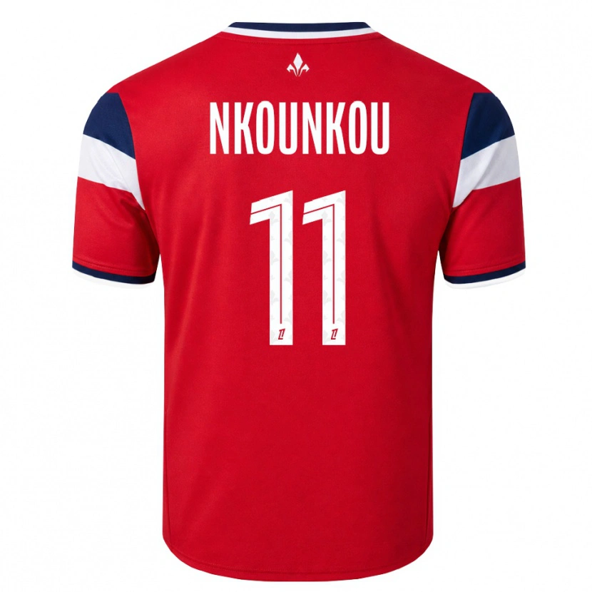 Danxen Kvinder Evrack Nkounkou #11 Rød Hvid Kongeblå Hjemmebane Spillertrøjer 2026/27 Trøje T-Shirt