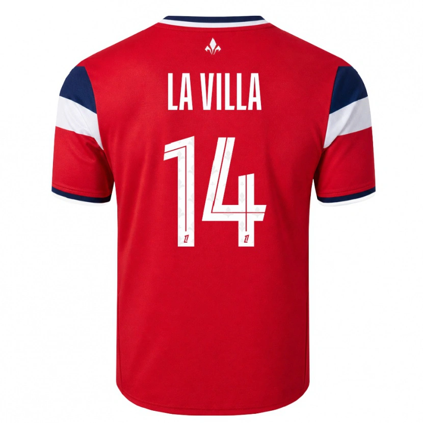 Danxen Kvinder Caroline La Villa #14 Rød Hvid Kongeblå Hjemmebane Spillertrøjer 2026/27 Trøje T-Shirt