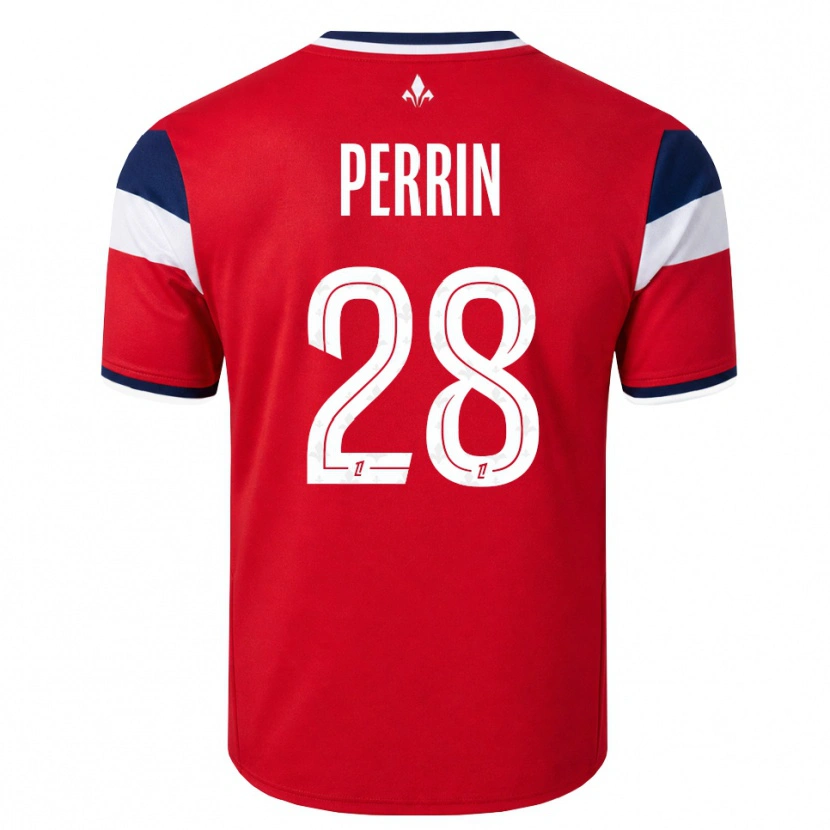 Danxen Kvinder Gaëtan Perrin #28 Rød Hvid Kongeblå Hjemmebane Spillertrøjer 2026/27 Trøje T-Shirt