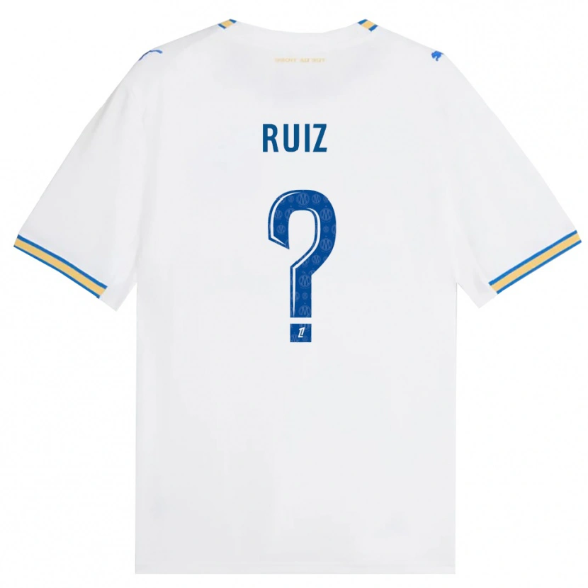 Danxen Kvinder Pedro Ruiz #0 Dodgerblå Hvid Hjemmebane Spillertrøjer 2026/27 Trøje T-Shirt