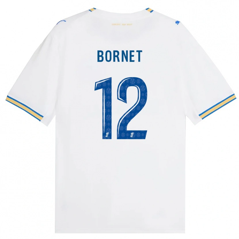 Danxen Kvinder Camille Bornet #12 Dodgerblå Hvid Hjemmebane Spillertrøjer 2026/27 Trøje T-Shirt
