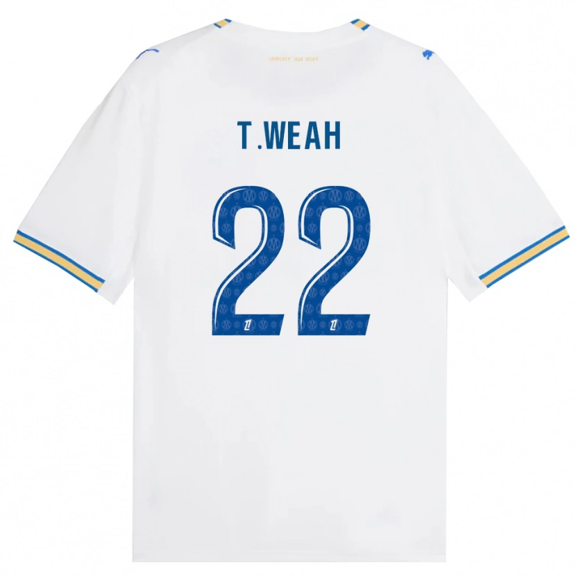 Danxen Kvinder Timothy Weah #22 Dodgerblå Hvid Hjemmebane Spillertrøjer 2026/27 Trøje T-Shirt