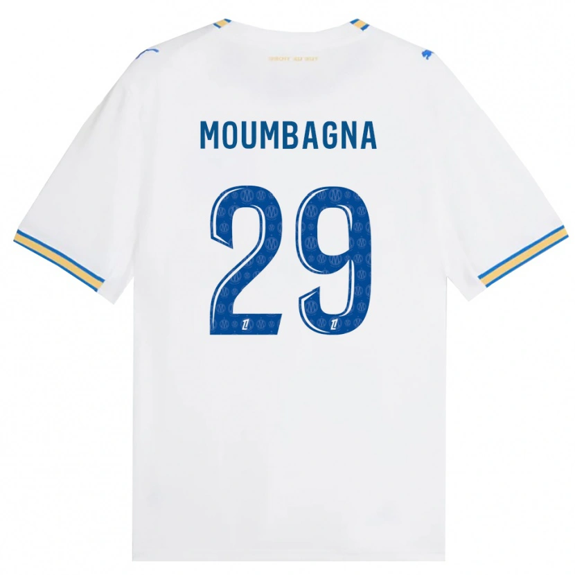Danxen Kvinder Faris Moumbagna #29 Dodgerblå Hvid Hjemmebane Spillertrøjer 2026/27 Trøje T-Shirt