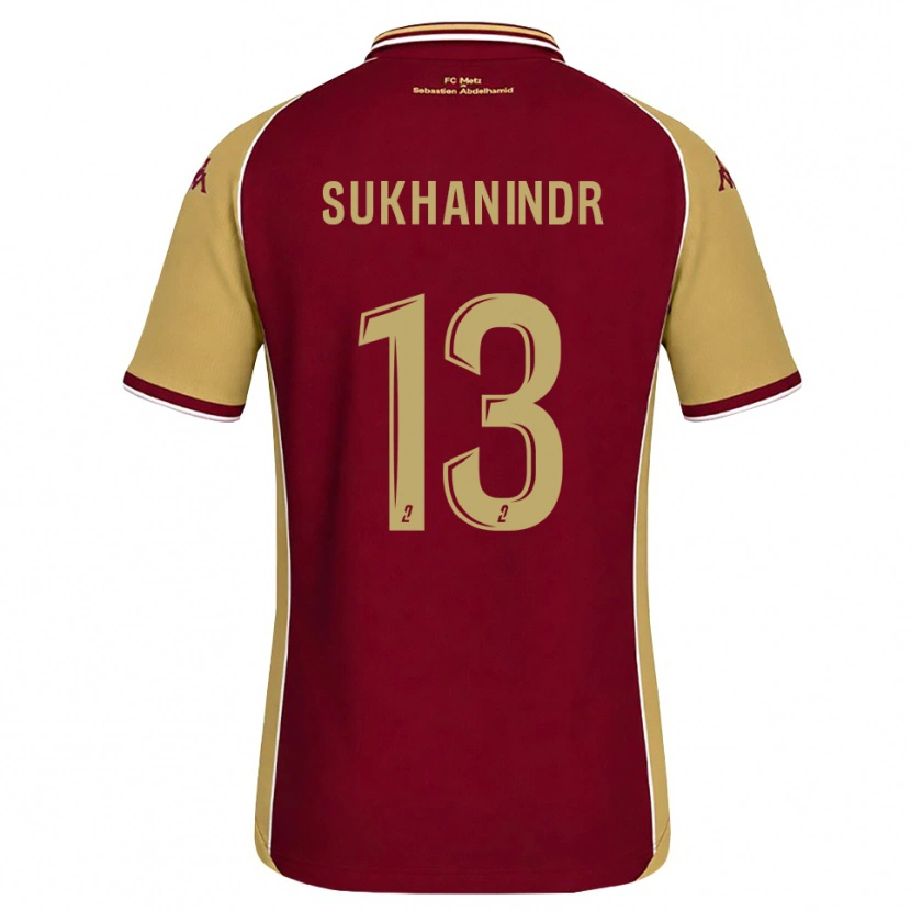 Danxen Kvinder Suparith Sukhanindr #13 Gyldenrod Mørkerød Hjemmebane Spillertrøjer 2026/27 Trøje T-Shirt