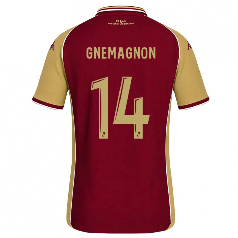 Danxen Kvinder Mahi Gnemagnon #14 Gyldenrod Mørkerød Hjemmebane Spillertrøjer 2026/27 Trøje T-Shirt