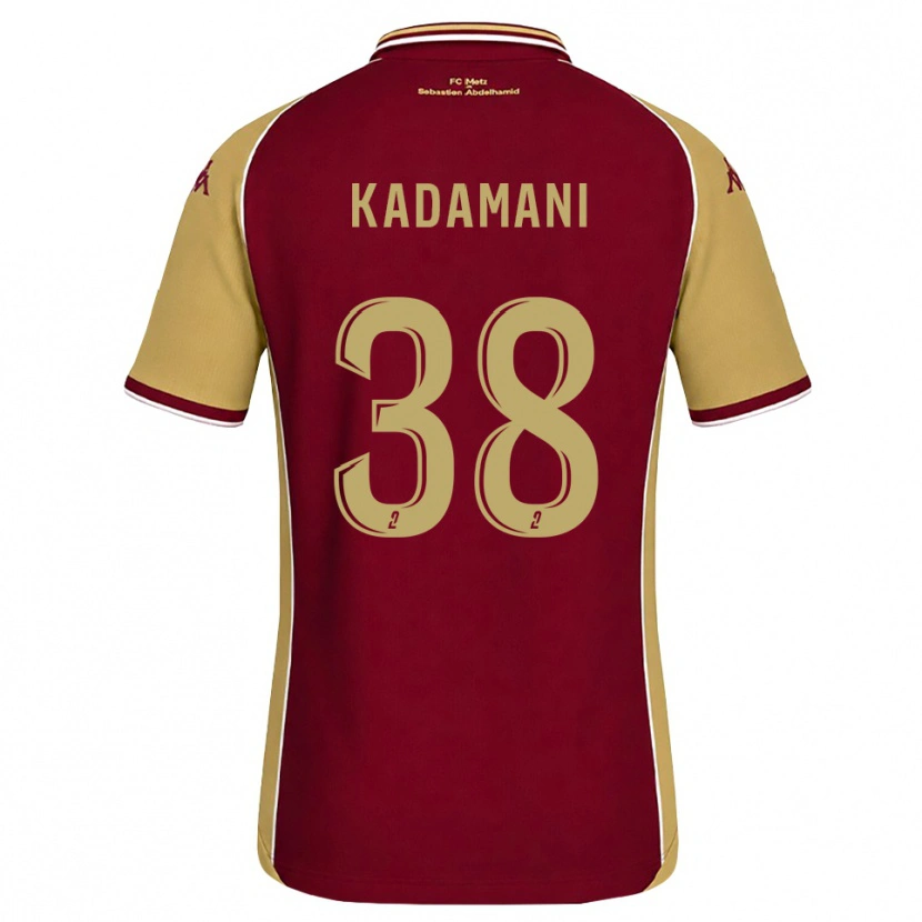 Danxen Kvinder Hamza Kadamani #38 Gyldenrod Mørkerød Hjemmebane Spillertrøjer 2026/27 Trøje T-Shirt