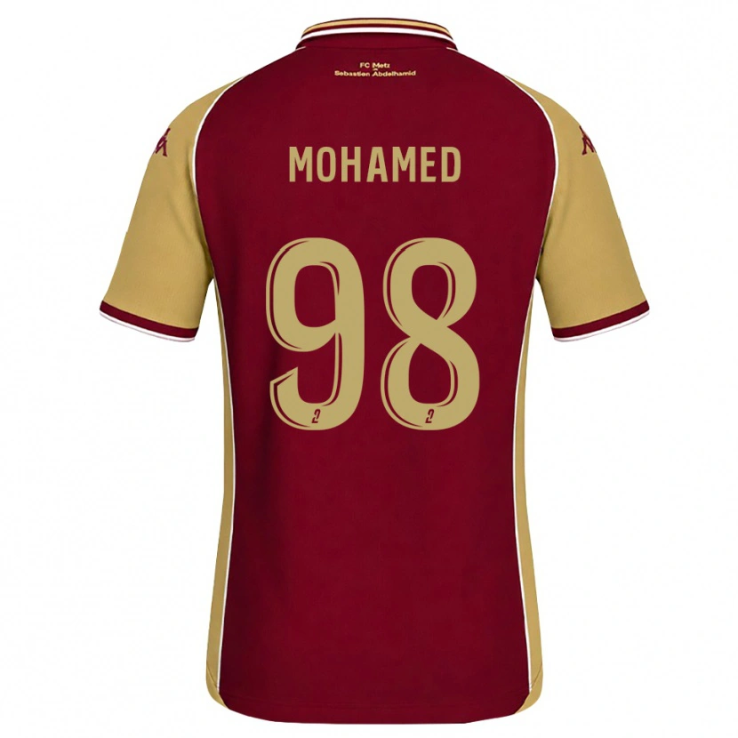 Danxen Kvinder Idris Mohamed #98 Gyldenrod Mørkerød Hjemmebane Spillertrøjer 2026/27 Trøje T-Shirt