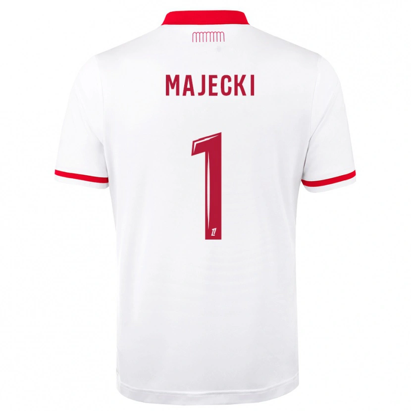 Danxen Kvinder Radoslaw Majecki #1 Rød Hvid Hjemmebane Spillertrøjer 2026/27 Trøje T-Shirt