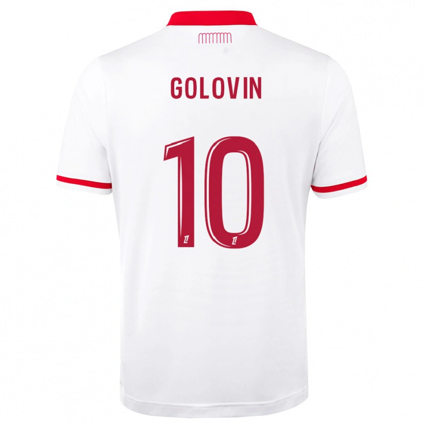 Danxen Kvinder Aleksandr Golovin #10 Rød Hvid Hjemmebane Spillertrøjer 2026/27 Trøje T-Shirt
