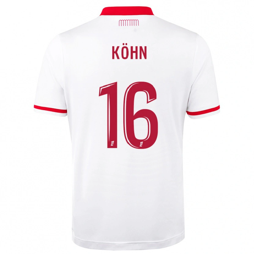 Danxen Kvinder Philipp Köhn #16 Rød Hvid Hjemmebane Spillertrøjer 2026/27 Trøje T-Shirt