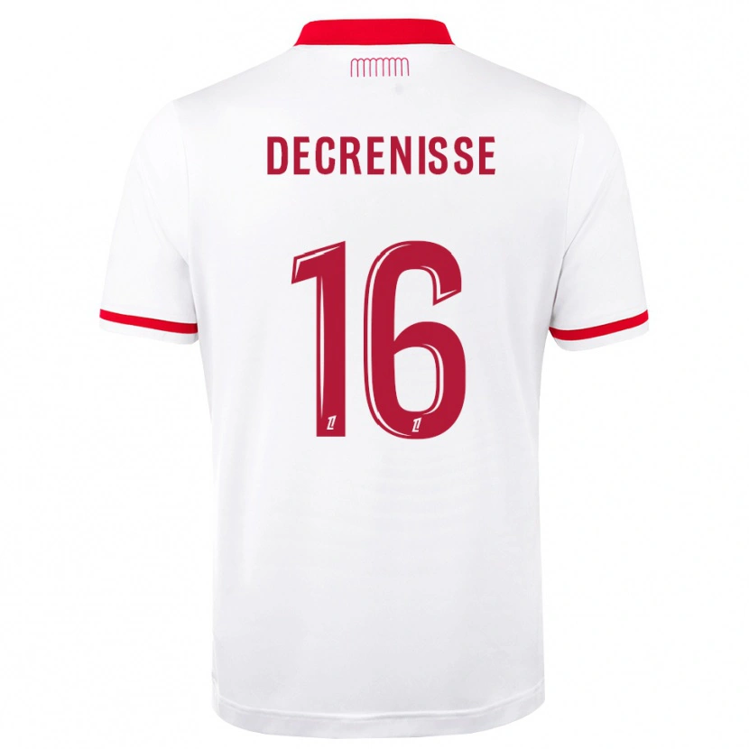Danxen Kvinder Axel Decrenisse #16 Rød Hvid Hjemmebane Spillertrøjer 2026/27 Trøje T-Shirt
