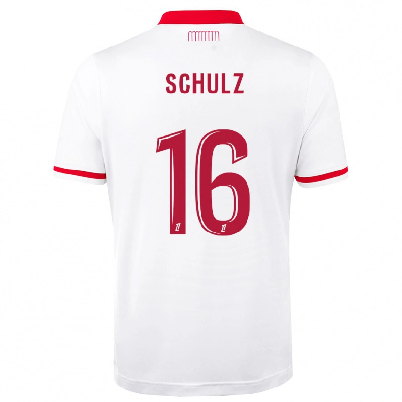 Danxen Kvinder Ethan Schulz #16 Rød Hvid Hjemmebane Spillertrøjer 2026/27 Trøje T-Shirt