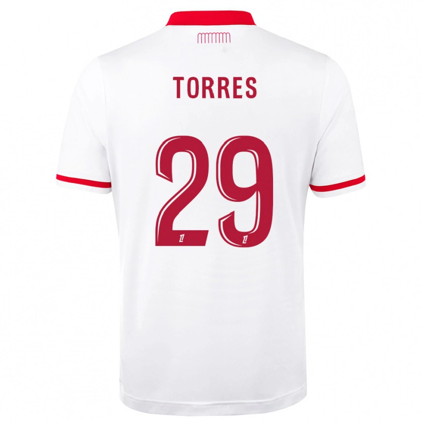 Danxen Kvinder Louis Torres #29 Rød Hvid Hjemmebane Spillertrøjer 2026/27 Trøje T-Shirt