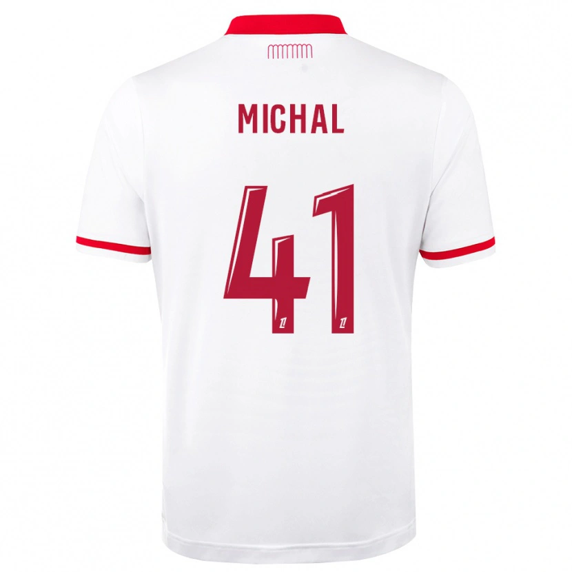Danxen Kvinder Lucas Michal #41 Rød Hvid Hjemmebane Spillertrøjer 2026/27 Trøje T-Shirt