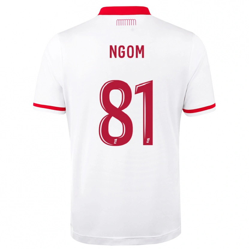 Danxen Kvinder Libasse Ngom #81 Rød Hvid Hjemmebane Spillertrøjer 2026/27 Trøje T-Shirt