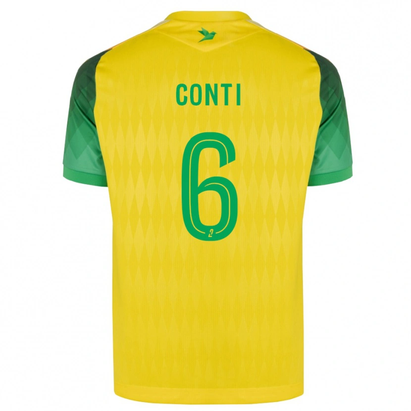 Danxen Kvinder Alexandre Conti #6 Gul Grøn Rød Hjemmebane Spillertrøjer 2026/27 Trøje T-Shirt