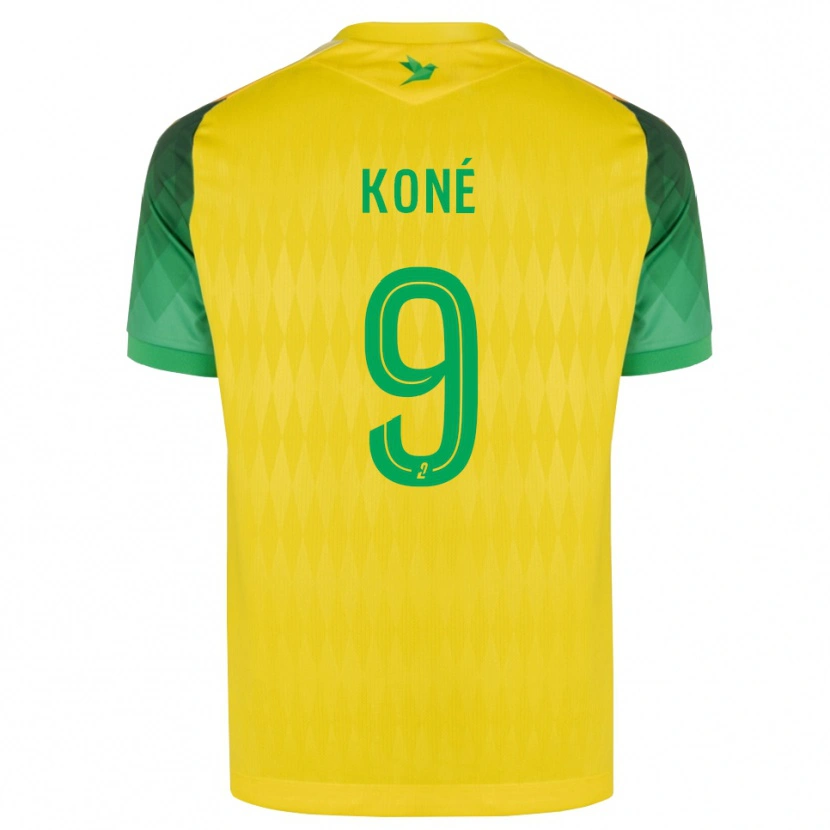 Danxen Kvinder Junior Koné #9 Gul Grøn Rød Hjemmebane Spillertrøjer 2026/27 Trøje T-Shirt