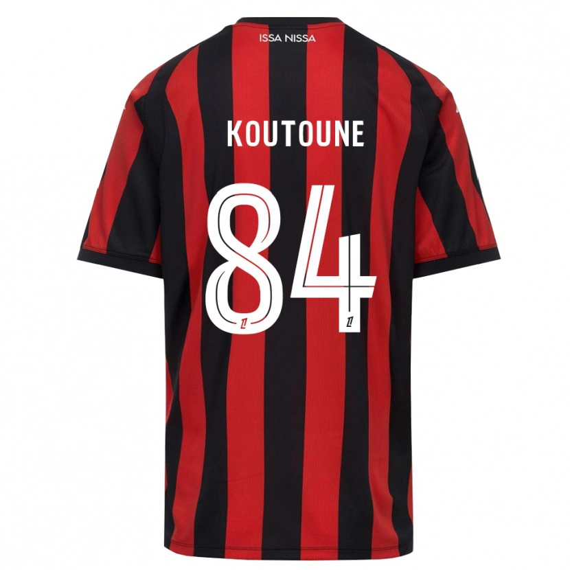 Danxen Kvinder Hamza Koutoune #84 Rød Sort Hvid Hjemmebane Spillertrøjer 2026/27 Trøje T-Shirt